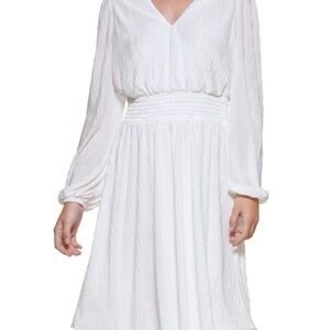 Kensie Crinkle Blouson Dress